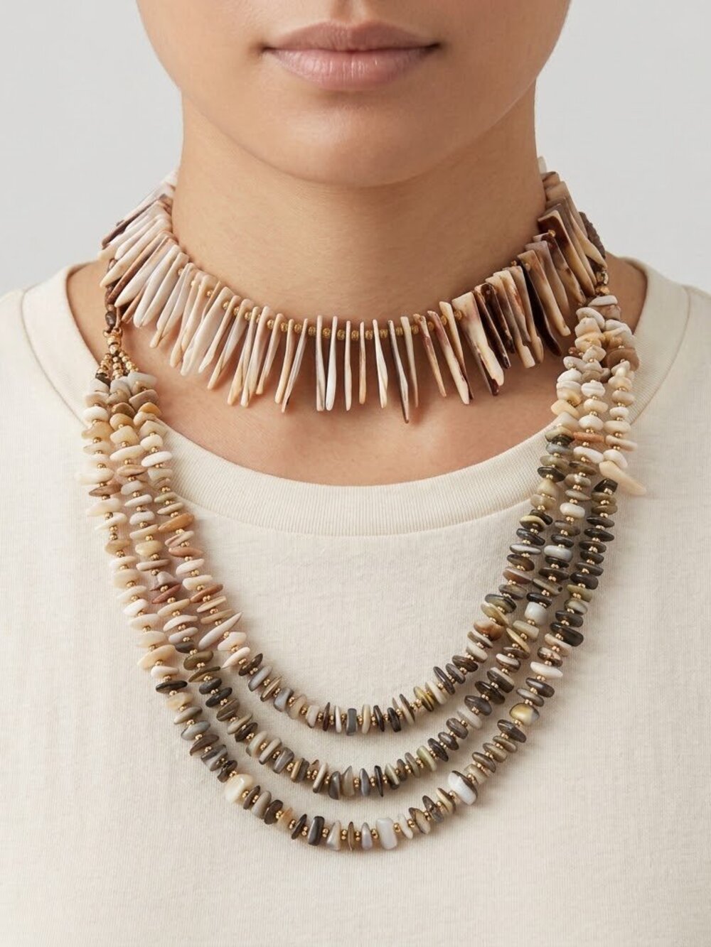 Set of two Shell Necklaces